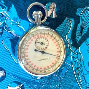 Chesterfield Vintage Mechanical working Pocket Stop Watch-Swiss Made